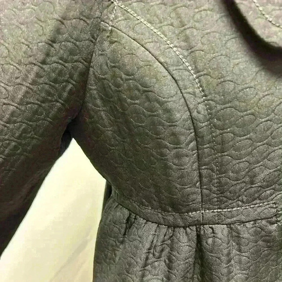 Max Studio Black Winter Coat Empire Waist Size 10 - Picture 6 of 11